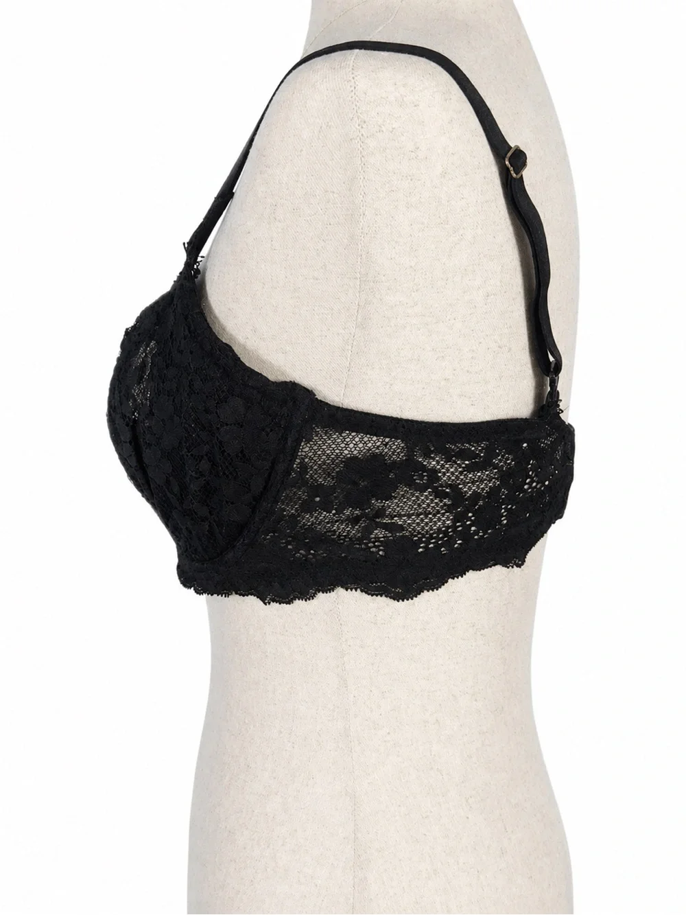 VS Dream Angels Wicked Unlined Lace Balconette Bra Black 34DDD